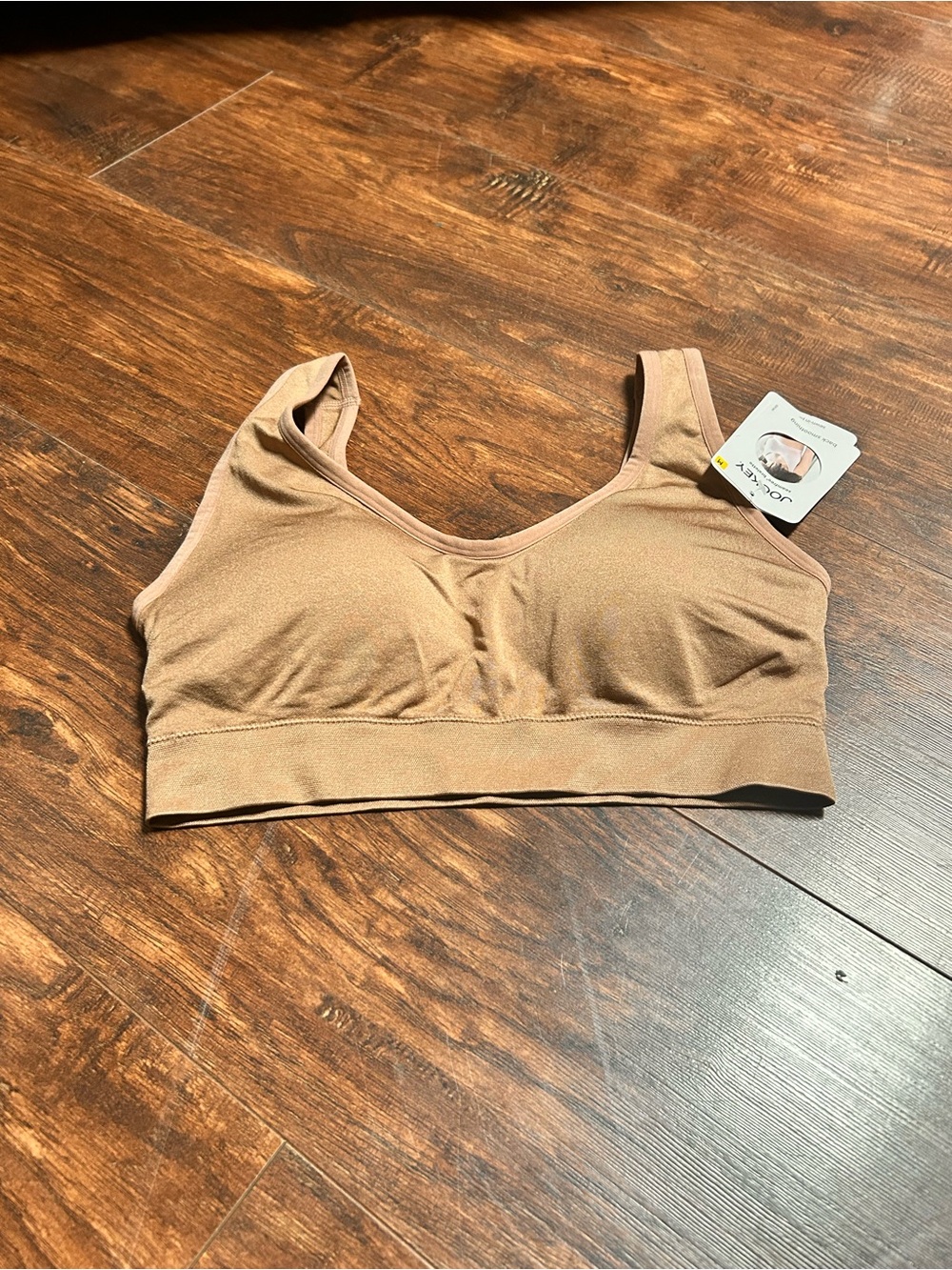 Jockey Nude/Tan Seamless Wireless Bralette size medium NWT